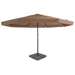 vidaXL Parasol met draagbare voet taupe, Tuin en Terras, Parasols, Verzenden, Nieuw