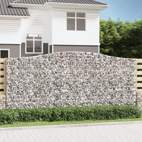 vidaXL Schanskorf gewelfd 400x50x180/200 cm gegalvaniseerd, Tuin en Terras, Bloembakken en Plantenbakken, 100 cm of meer, Nieuw