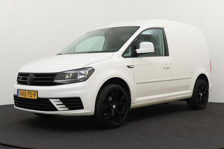 Volkswagen Caddy 2.0 TDI L1H1 R-Line, Auto's, Bestelauto's, Dealer onderhouden, Lease, Zwart, Handgeschakeld, Wit, Volkswagen