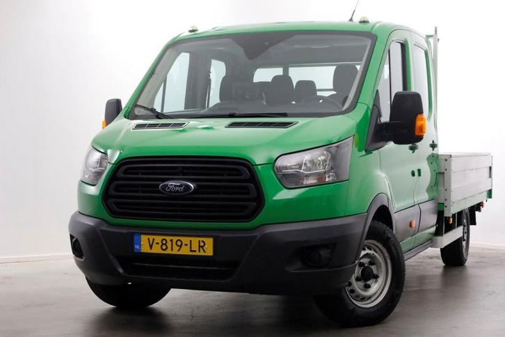 Ford Transit 350 2.0 TDCI 130pk E6 RWD D.C. Open Laadbak Tre, Auto's, Bestelauto's, Dealer onderhouden, Lease, Handgeschakeld