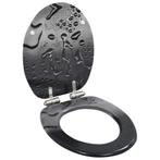 vidaXL Toiletbril met soft-close deksel waterdruppel MDF, Verzenden, Nieuw