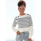 Vivance Gestreepte trui met sierknopen, strepenlook,, Verzenden, Nieuw