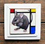 Jos Verheugen - Free after Mondrian, with Mice (triptych,