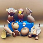 Senshukai  - Speelgoed meubels 7 Vintage wooden animals, Antiek en Kunst, Curiosa en Brocante