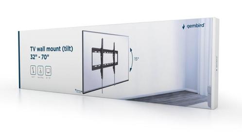 Gembird tv muurbeugel muur ophang beugel kantelbaar 32-70 in, Audio, Tv en Foto, Televisiebeugels, Nieuw, Verzenden