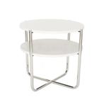 Gispen Today 425 bijzettafel chrome frame, Ophalen of Verzenden, Nieuw, Rond, Hout