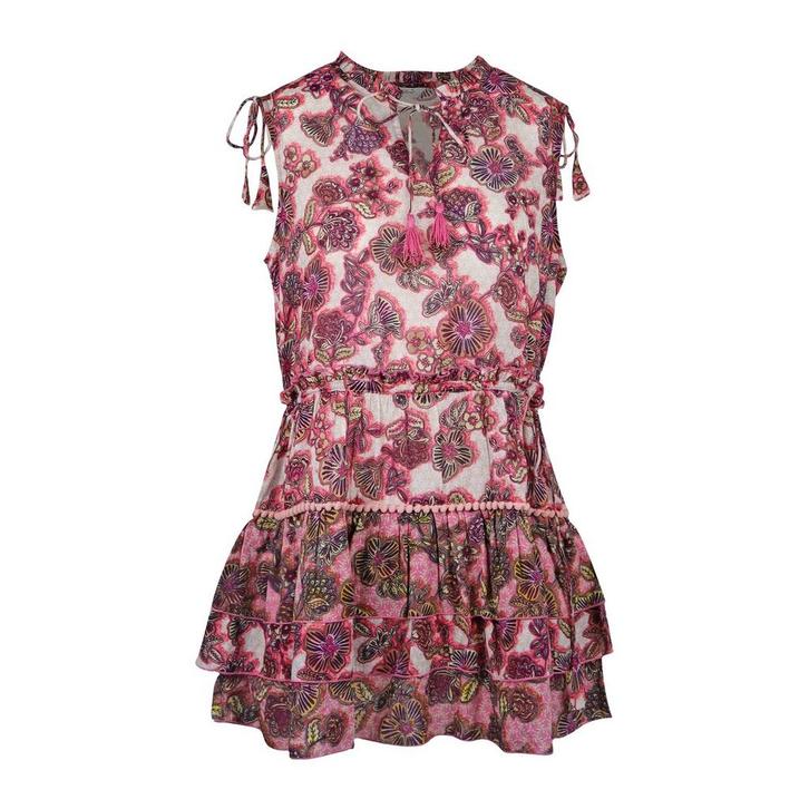 Frogbox • korte jurk met bloemen • 36, Kleding | Dames, Jurken, Roze, Nieuw, Maat 36 (S), Verzenden
