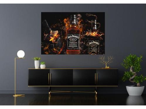 Veiling - Canvas Schilderij 60x40cm Jack Daniels, Huis en Inrichting, Woonaccessoires | Schilderijen, Tekeningen en Foto's