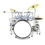 Miniatuur decoratief flames drumstel, Verzamelen, Muziek, Artiesten en Beroemdheden, Ophalen of Verzenden, Nieuw, Overige typen