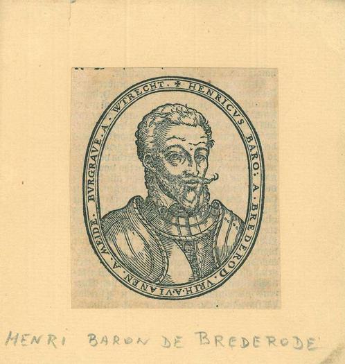 Portrait of Hendrick van Brederode, Antiek en Kunst, Kunst | Etsen en Gravures