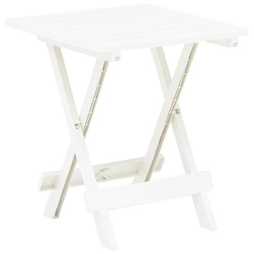 vidaXL Tuintafel inklapbaar 45x43x50 cm kunststof wit, Tuin en Terras, Tuintafels, Nieuw, Kunststof, Verzenden
