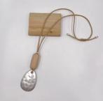 Boho lange ketting - hout en metaal - katoenen koord -, Nieuw