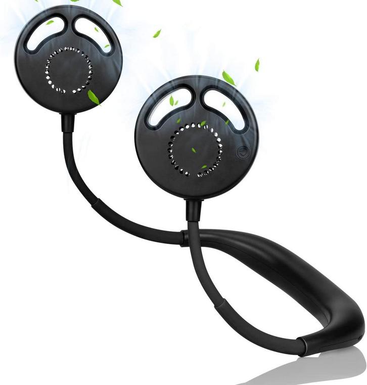 Draadloze Nekventilator - 360 Graden Rotatie - Krachtige, Witgoed en Apparatuur, Ventilatoren, Nieuw, Verzenden