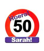 Sarah Deurbord 50 Jaar Verkeersbord 50cm, Hobby en Vrije tijd, Feestartikelen, Verzenden, Nieuw