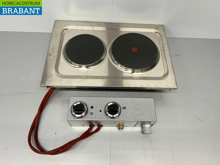 RVS Mareno 2 pits Drop-in elektrisch fornuis kookplaat 40 cm, Zakelijke goederen, Horeca | Keukenapparatuur, Nieuw zonder verpakking