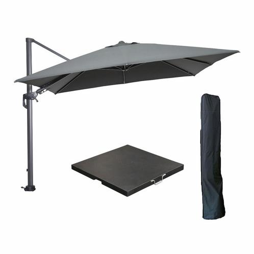 Garden Impressions Hawaii zweefparasol 300x300 cm carbon, Tuin en Terras, Partytenten, Verzenden