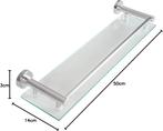 Aquamarin Glazen Badkamerplank - Wandplank - set van 2 - 50, Verzenden, Nieuw