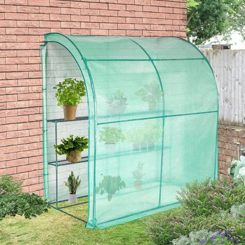 Muurkas | Tuinkas | Broeikas | Serre | Kas | 200x100x214cm |, Tuin en Terras, Kassen, Folie, Staal, Nieuw, Muurkas, Verzenden