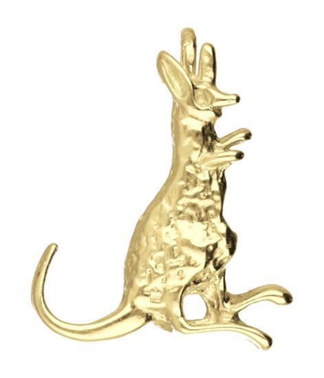 Gouden Kangoeroe ketting hanger, Sieraden, Tassen en Uiterlijk, Kettinghangers, Verzenden