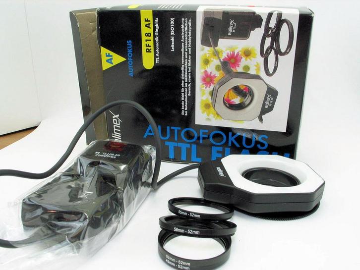 Analoge Macro Ringflitser TTL SLR voor Nikon, Audio, Tv en Foto, Fotografie | Flitsers, Nieuw, Verzenden
