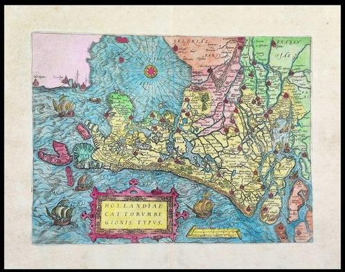 Nederland - Europa, Noord-Holland, Amsterdam, Vlaanderen;, Boeken, Atlassen en Landkaarten