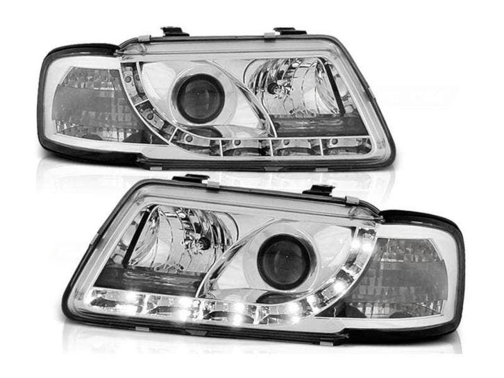 LED DRL koplamp units Chrome geschikt voor Audi A3 8L, Auto-onderdelen, Verlichting, Nieuw, Audi, Verzenden