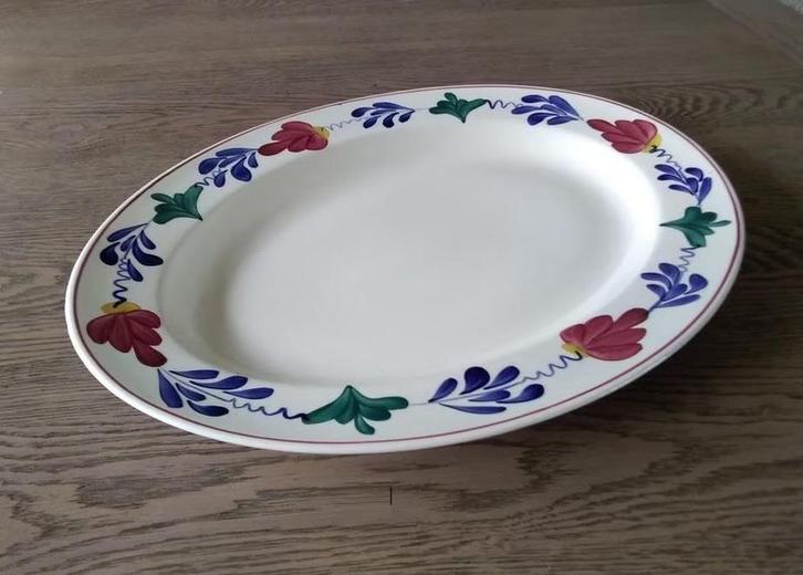 Boerenbont vleesschaal groot 24 x 35 cm (Boerenbont servies), Huis en Inrichting, Keuken | Servies, Nieuw, Verzenden