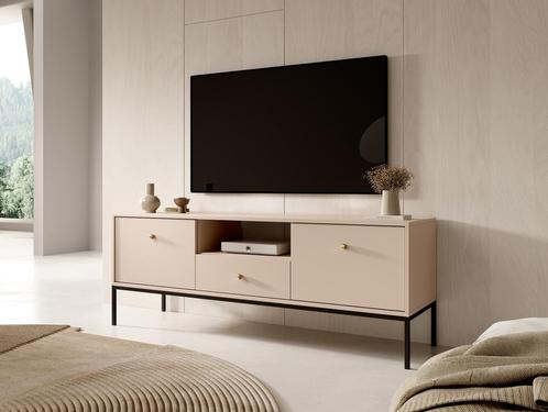TV-Meubel Beige goud 154x39x56, Huis en Inrichting, Kasten | Televisiemeubels, 150 tot 200 cm, 25 tot 50 cm, Nieuw, Overige materialen