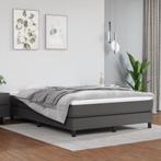 vidaXL Pocketveringmatras 140x200x20 cm kunstleer grijs, Verzenden, Nieuw