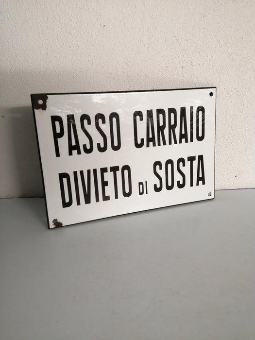 Emaille bord - Spoorwegstations - Italië - jaren 1940 -, Antiek en Kunst, Antiek | Wandborden en Tegels