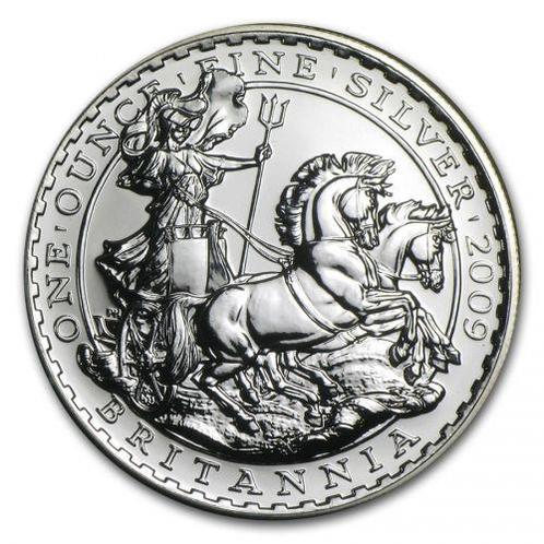 Britannia 1 oz 2009 (100.000 oplage), Postzegels en Munten, Munten | Europa | Niet-Euromunten, Losse munt, Zilver, Overige landen