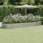 vidaXL Plantenbak 373x140x36 cm gepoedercoat staal, Tuin en Terras, 100 cm of meer, Verzenden, Nieuw, Metaal