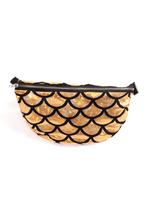Schubben Heuptas Goud Fanny Pack Twee Vakken Zwarte Band Tas, Ophalen of Verzenden, Nieuw, Overige typen