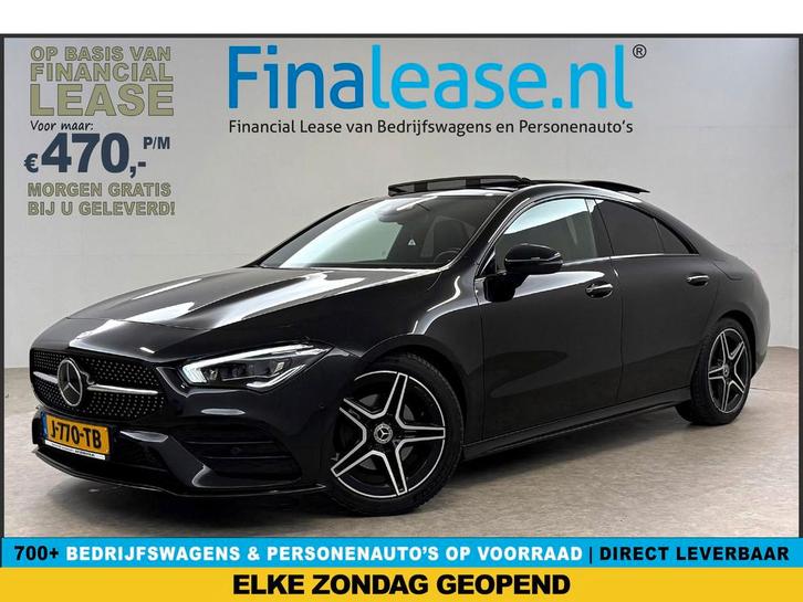 Mercedes-Benz CLA-Klasse 180 AMG Pano Sfeerverl Burmester, Auto's, Mercedes-Benz, Lease, Automaat, Sedan, Benzine, Zwart, Verzenden