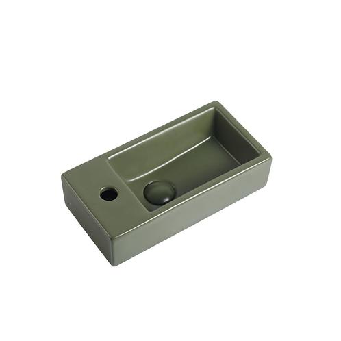 Fontein Mia 40.5x20x10.5cm mat groen inclusief afvoerplug, Doe-het-zelf en Verbouw, Sanitair, Verzenden