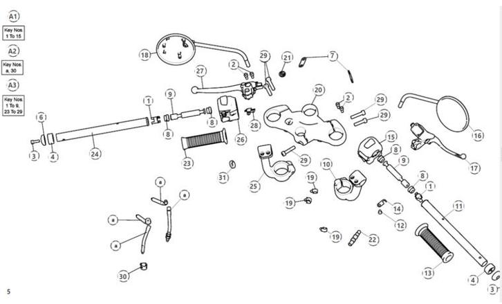 Royal Enfield HANDLE BAR ASSEMBLY, RH - 148231F Continent..., Motoren, Onderdelen | Merk-onafhankelijk, Nieuw, Verzenden