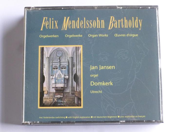 Mendelssohn - Orgelwerken / Jan Jansen, Domkerk (2 CD), Cd's en Dvd's, Cd's | Klassiek, Zo goed als nieuw, Verzenden