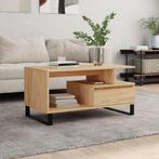 vidaXL Salontafel 90x49x45 cm bewerkt hout sonoma, Huis en Inrichting, Tafels | Salontafels, Minder dan 50 cm, 50 tot 100 cm, Verzenden