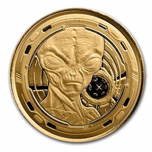 Gouden Ghana Alien 1/10 oz 2022 (1.000 Oplage), Postzegels en Munten, Munten | Afrika, Losse munt, Goud, Overige landen, Verzenden