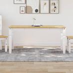 vidaXL Eettafel Corona 160x80x75 cm massief grenenhout wit, Huis en Inrichting, Tafels | Eettafels, Verzenden, Nieuw