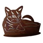 Decoratie tuinbeeld Kat in mandje -B29 x H22cm, Tuin en Terras, Verzenden, Nieuw