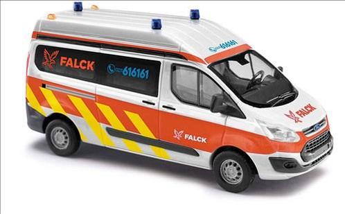 Busch 52515 HO Ford Transit Custom Bus, »Falck«, Hobby en Vrije tijd, Modeltreinen | H0, Gelijkstroom, Overige typen, Nieuw, Overige merken