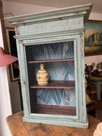 Kabinet - Hout - Wandkast in shabby chic-stijl., Antiek en Kunst