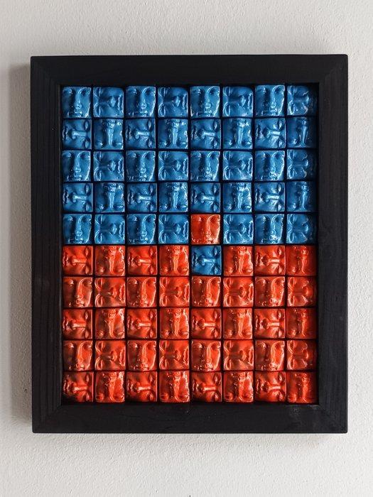 Salvatore Alibrio - Contrasti blu arancione, Antiek en Kunst, Kunst | Designobjecten