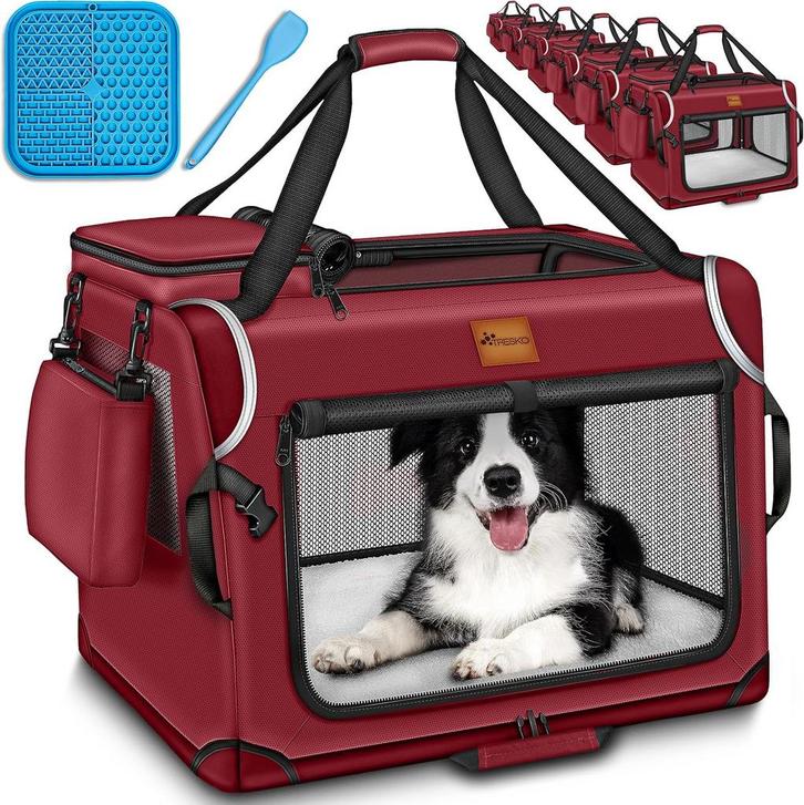 Reisbench hond - Draagtas hond - Transportbox - 50x34x34 cm, Dieren en Toebehoren, Transportboxen, Zo goed als nieuw, Verzenden