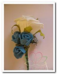 Corsage Roos Creme-Blauw CPR120 Maatwerk corsage, Hobby en Vrije tijd, Knutselen, Nieuw, Ophalen of Verzenden