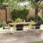 vidaXL 7-delige tuinset van massief acaciahout, Tuin en Terras, Verzenden, Nieuw