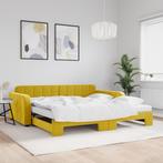 vidaXL Slaapbank onderschuifbed en matrassen 100x200 cm, Huis en Inrichting, 100 cm, Eenpersoons, Verzenden, Nieuw