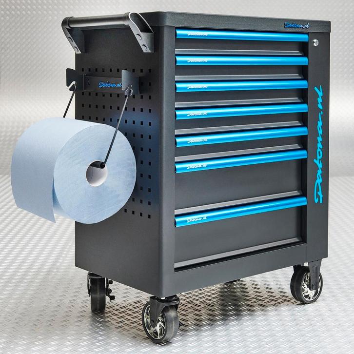 Datona Gereedschapswagen 7 lades + papierrolhouder en 2, Doe-het-zelf en Verbouw, Gereedschapskisten, Nieuw, Ophalen of Verzenden