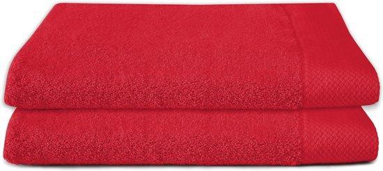 Seahorse Pure - Douchelaken- Rood  - 70 x 140 cm - Set van 2, Huis en Inrichting, Badkamer | Badtextiel en Accessoires, Verzenden